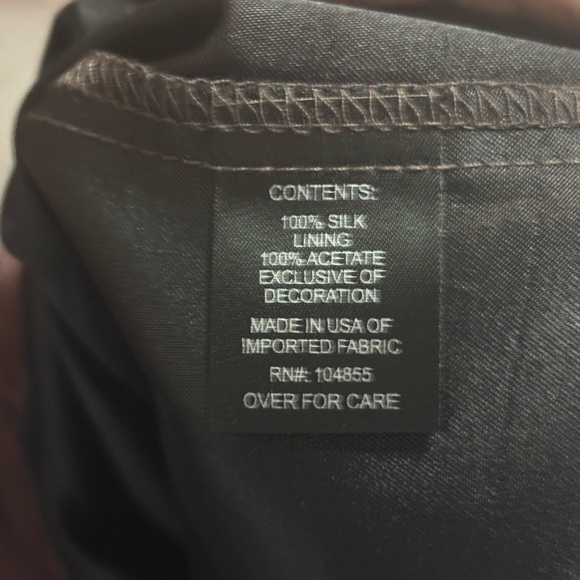 Vintage Y2K 2000s silk brown fairy core coquette midi embroidered mesh skirt 2 - Picture 10 of 10